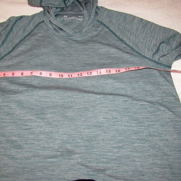 Under Armour Blue Hooded Long Sleeve Shirt  USED  Large - Picture 7 of 9